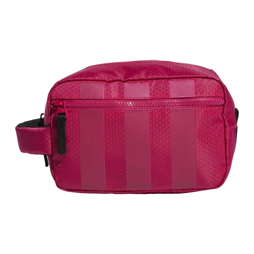 NWOT Adidas Vibrant Pink Team Toiletry Travel Essentials Cosmetic Shower Bag